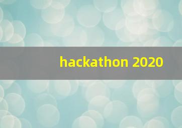 hackathon 2020